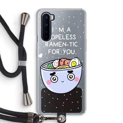 I'm A Hopeless Ramen-Tic For You: OnePlus Nord Transparant Hoesje met koord
