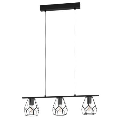 Eglo Eetkamer hanglampMardyke zwart met glas - 43644