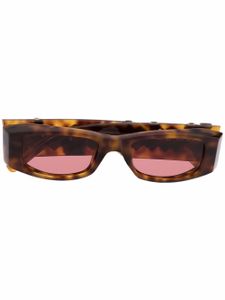 Palm Angels Eyewear lunettes de soleil Palm à monture rectangulaire - Marron