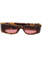 Palm Angels Eyewear lunettes de soleil Palm à monture rectangulaire - Marron - thumbnail