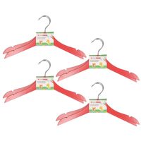 Rode stevige houten kledinghangers voor kinderen 24x stuks