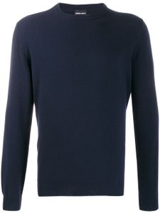 Giorgio Armani pull en maille fine - Bleu