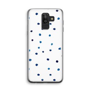 Blauwe stippen: Samsung Galaxy J8 (2018) Transparant Hoesje