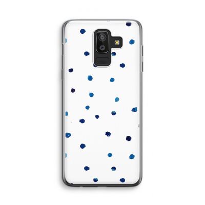 Blauwe stippen: Samsung Galaxy J8 (2018) Transparant Hoesje