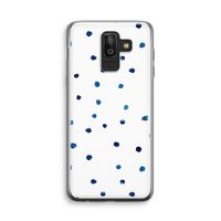 Blauwe stippen: Samsung Galaxy J8 (2018) Transparant Hoesje