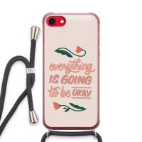 Optimistic flower girl: iPhone SE 2020 Transparant Hoesje met koord