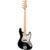 Fender American Geddy Lee Jazz Bass Black MN elektrische basgitaar met koffer