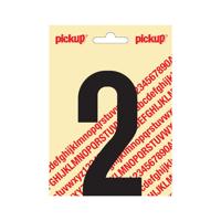 Deco cijfer 2 nobel zwart 120 mm - Pickup