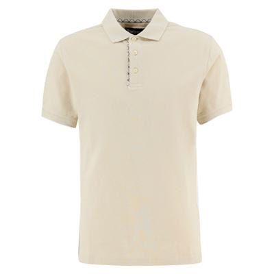 Heren Polo Tailored Preston Tartan Trim Mist