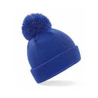 Winter muts voor kinderen kobalt blauw met pompom - thumbnail