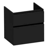 Brauer Delight - Onderkast - 60 cm - met 2 Softclose Lades Greeploos en 1 Sifon Uitsparing - Mat Zwart