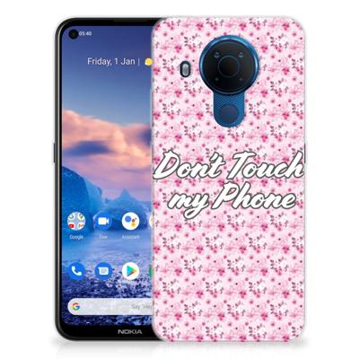Nokia 5.4 Silicone-hoesje Flowers Pink DTMP Nokia 5.4 Silicone-hoesje Flowers Pink DTMP