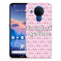 Nokia 5.4 Silicone-hoesje Flowers Pink DTMP