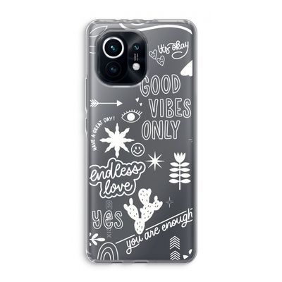 Good vibes: Xiaomi Mi 11 Transparant Hoesje
