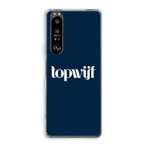 Topwijf Navy: Sony Xperia 1 III Transparant Hoesje