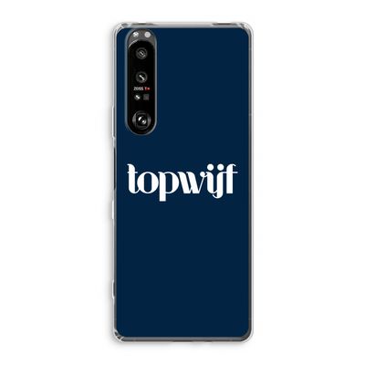 Topwijf Navy: Sony Xperia 1 III Transparant Hoesje