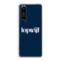 Topwijf Navy: Sony Xperia 1 III Transparant Hoesje