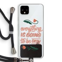 Optimistic flower girl: Pixel 4 XL Transparant Hoesje met koord