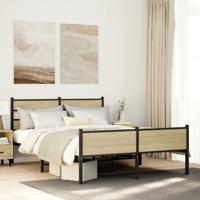 Bedframe zonder matras hout sonoma eikenkleurig 140x200 cm