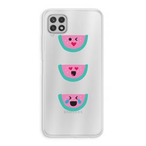 Smiley watermeloen: Samsung Galaxy A22 4G Transparant Hoesje