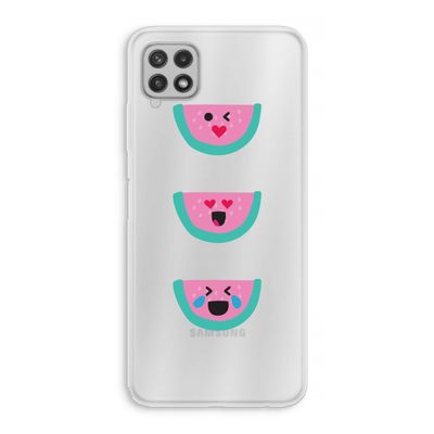 Smiley watermeloen: Samsung Galaxy A22 4G Transparant Hoesje