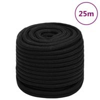 VidaXL Werktouw 18 mm 25 m polyester zwart VidaXL Werktouw 18 mm 25 m polyester zwart