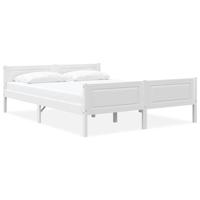 Bedframe massief grenenhout wit 120x200 cm