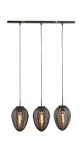 Light & Living Hanglamp Yaelle 3-Lamps - Mat Zwart