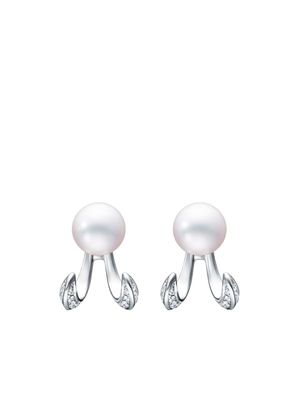 TASAKI boucles d'oreilles Danger Fang en or blanc 18ct - Argent