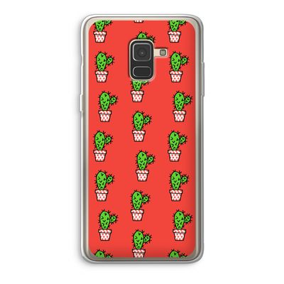 Mini cactus: Samsung Galaxy A8 (2018) Transparant Hoesje
