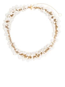 Jil Sander collier serti de nacre - Or