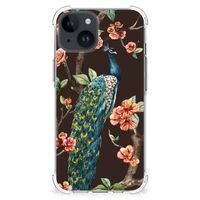 iPhone 15 Case Anti-shock Pauw met Bloemen - thumbnail