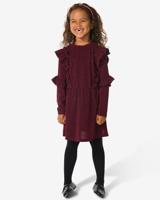 HEMA Kinderjurk ruffle glitter bordeauxrood (bordeauxrood)