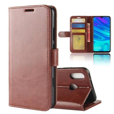 R64 textuur één fold horizontale Flip lederen case voor Huawei P30 lite met houder & portemonnee & kaartsleuven & fotolijstjes (bruin)