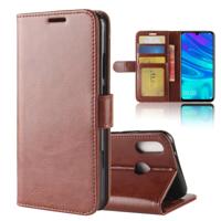 R64 textuur één fold horizontale Flip lederen case voor Huawei P30 lite met houder & portemonnee & kaartsleuven & fotolijstjes (bruin)