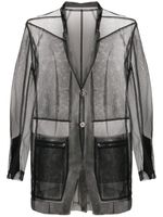 Rick Owens chemise à effet de transparence - Noir