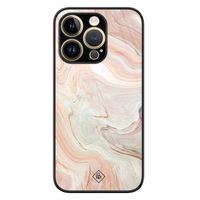 iPhone 14 Pro Max glazen hardcase - Marmer waves