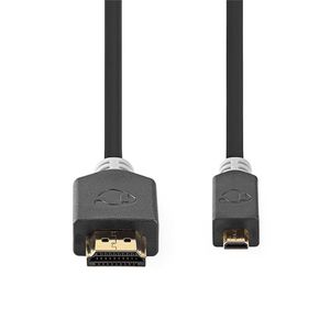 Nedis CVBW34700AT20 HDMI kabel 2 m HDMI Type A (Standaard) HDMI Type D (Micro) Antraciet