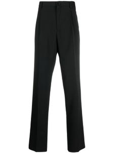 Lanvin pantalon droit plissé en laine - Noir