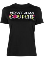 Versace Jeans Couture t-shirt à logo imprimé - Noir