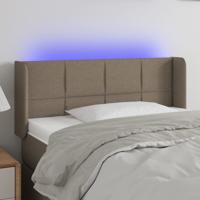 Hoofdbord LED 83x16x78/88 cm stof taupe