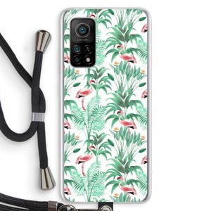 Flamingo bladeren: Xiaomi Mi 10T 5G Transparant Hoesje met koord