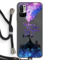 Stars quote: Xiaomi Redmi Note 10 5G Transparant Hoesje met koord
