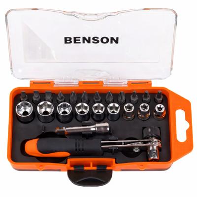 Benson Bit / doppenset - 23-delig - met ratel / dophouder