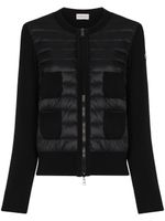 Moncler cardigan à empiècements matelassés - Noir