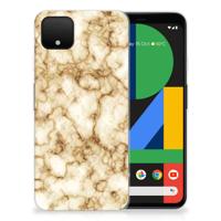 Google Pixel 4 XL | TPU | Siliconen hoesje | Marmer Goud