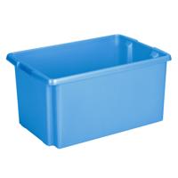 Sunware opslagbox Nesta - kunststof - 51 liter - blauw - 59 x 39 x 29 cm - stapelbaar
