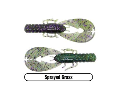 X Zone Muscle Back Finesse Craw 3,25inch 8,25 cm 8st. Sprayed Grass