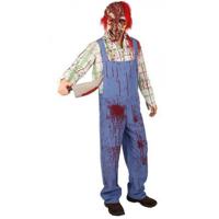 Carnaval verkleed bloederig zombie kostuum - Halloween - broek/blouse - heren - thumbnail