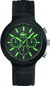 Lacoste horlogeband 2010811 / LC-61-1-29-2600 Rubber Zwart 16mm